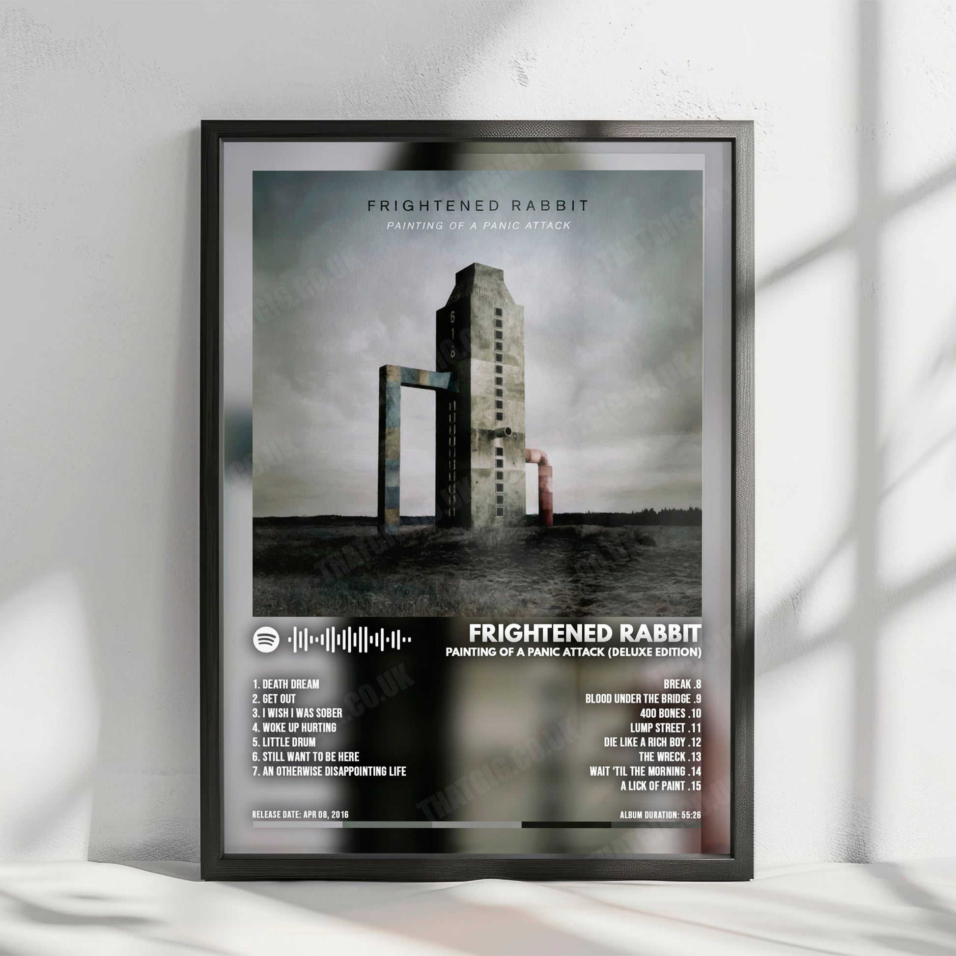 Frightened Rabbit "Painting of a Panic Attack (Deluxe Edition)" Album Cover Poster - with Complete Tracklist