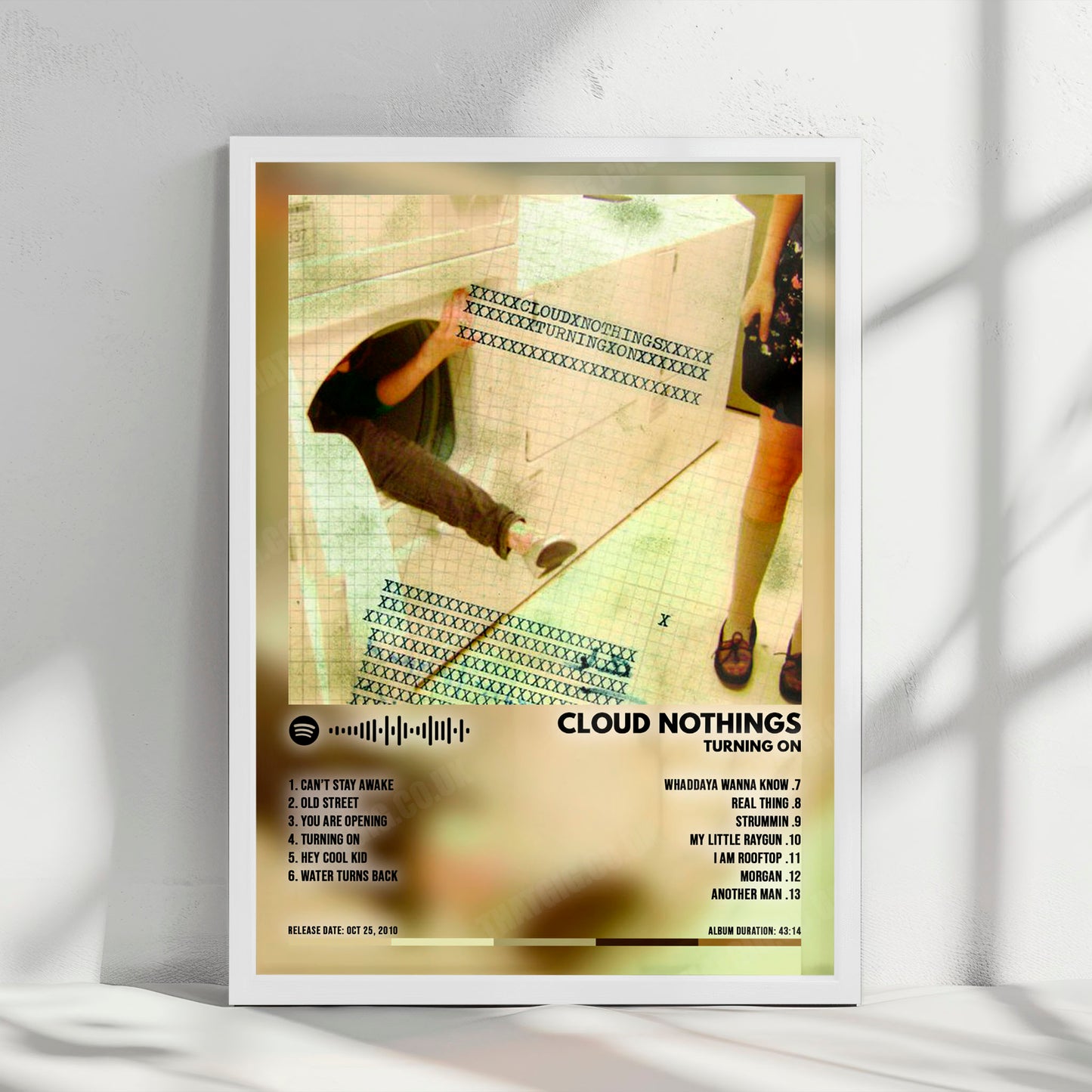 Cloud Nothings "Turning On" Album Cover Poster - with Complete Tracklist