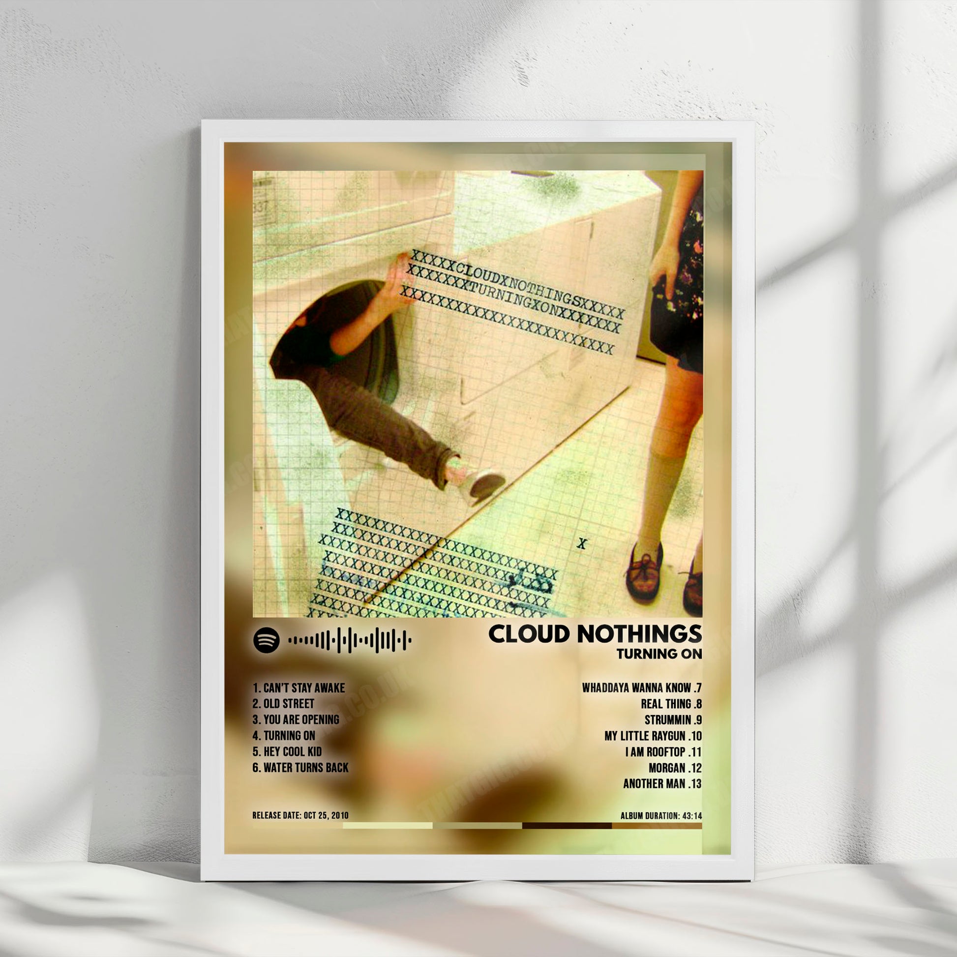 Cloud Nothings "Turning On" Album Cover Poster - with Complete Tracklist