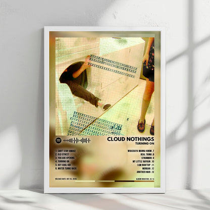 Cloud Nothings "Turning On" Album Cover Poster - with Complete Tracklist