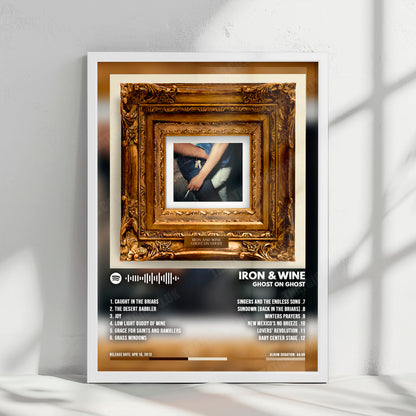 Iron & Wine "Ghost on Ghost" Album Cover Poster - with Complete Tracklist