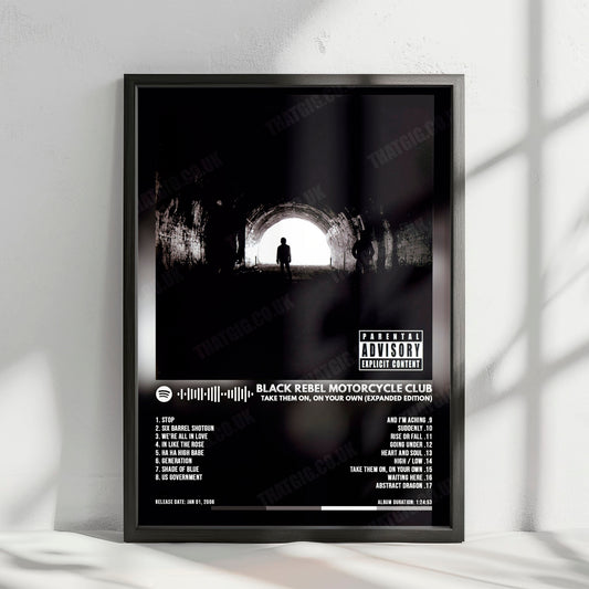 Black Rebel Motorcycle Club "Take Them On, On Your Own (Expanded Edition)" Album Cover Poster - with Complete Tracklist