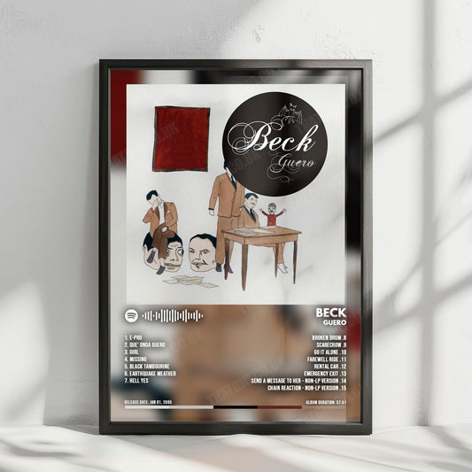 Beck "Guero" Album Cover Poster - with Complete Tracklist