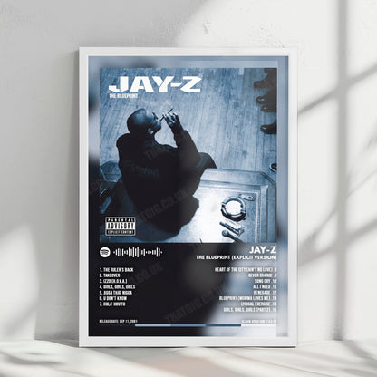 Jay-Z "The Blueprint " Album Cover Poster - with Complete Tracklist