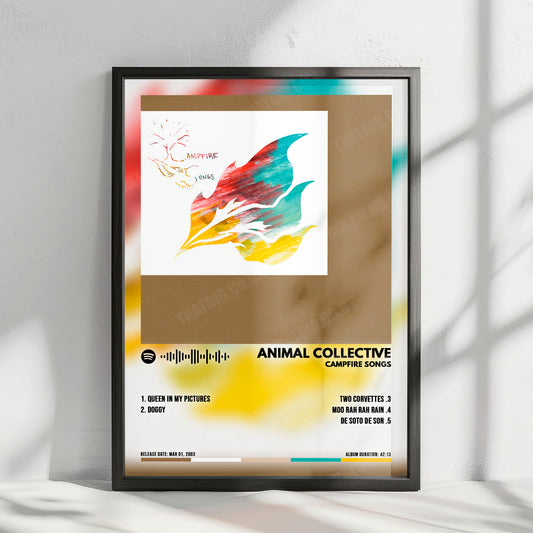 Animal Collective "Campfire Songs" Album Cover Poster - with Complete Tracklist