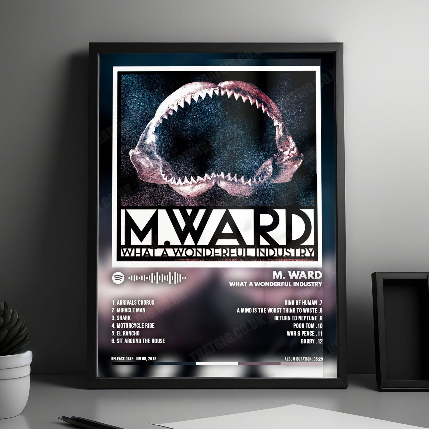 M. Ward "What a Wonderful Industry" Album Cover Poster - with Complete Tracklist