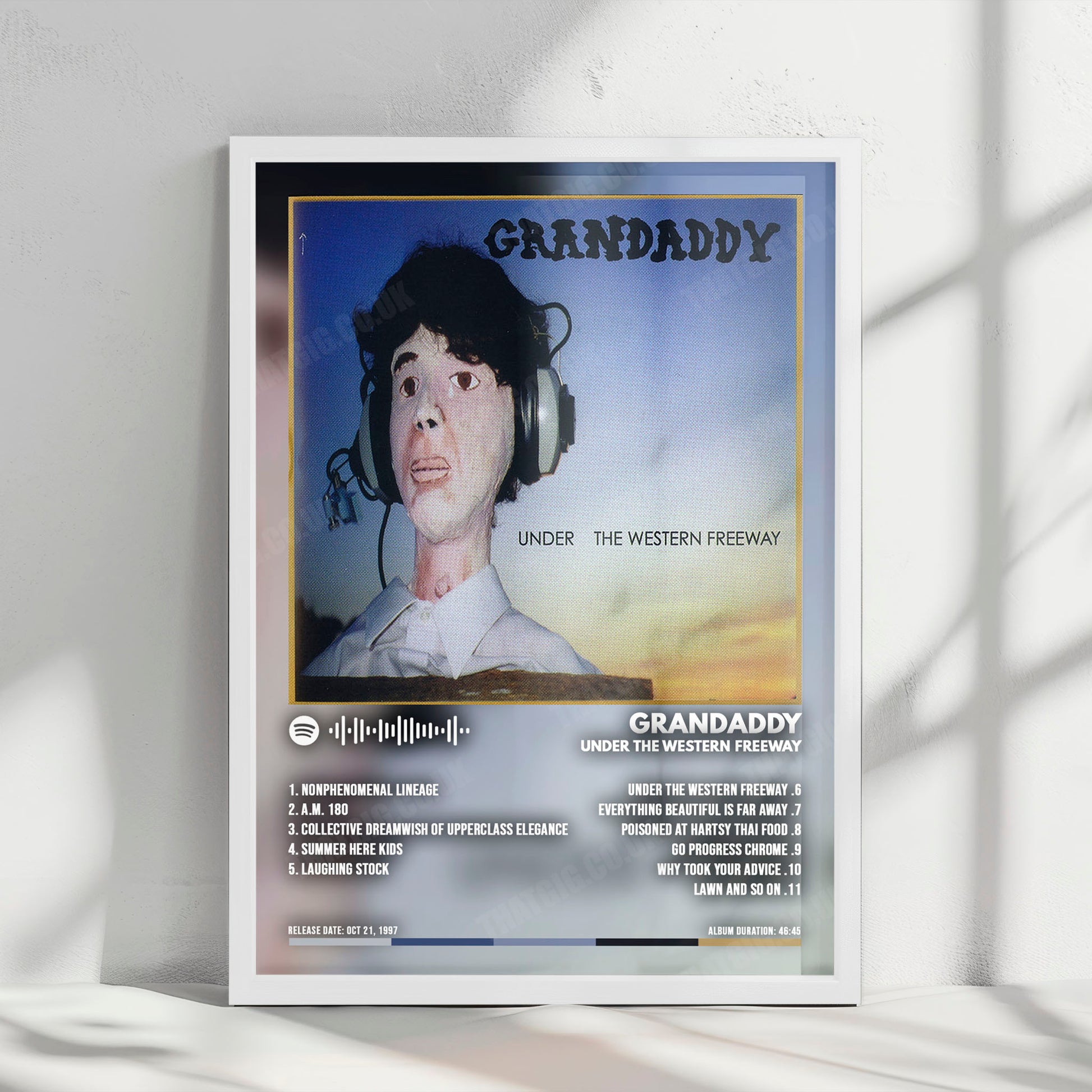 Grandaddy "Under The Western Freeway" Album Cover Poster - with Complete Tracklist