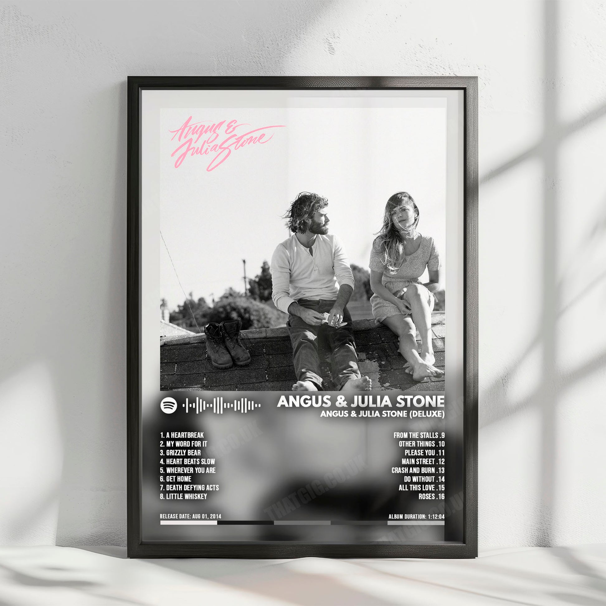 Angus & Julia Stone "Angus & Julia Stone (Deluxe)" Album Cover Poster - with Complete Tracklist