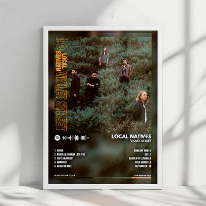 Local Natives "Violet Street" Album Cover Poster - with Complete Tracklist
