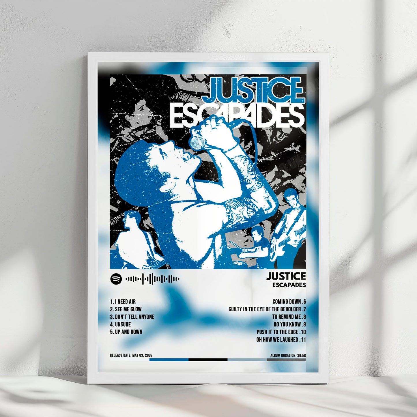 Justice "Escapades" Album Cover Poster - with Complete Tracklist