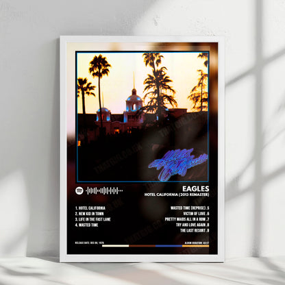 Eagles "Hotel California (2013 Remaster)" Album Cover Poster - with Complete Tracklist
