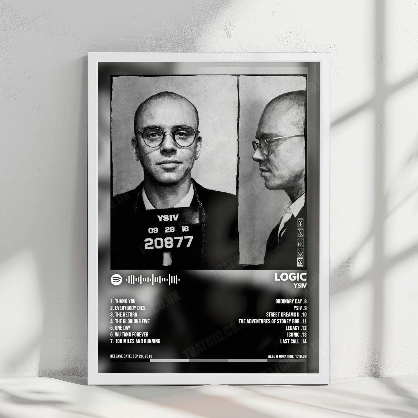 Logic "YSIV" Album Cover Poster - with Complete Tracklist