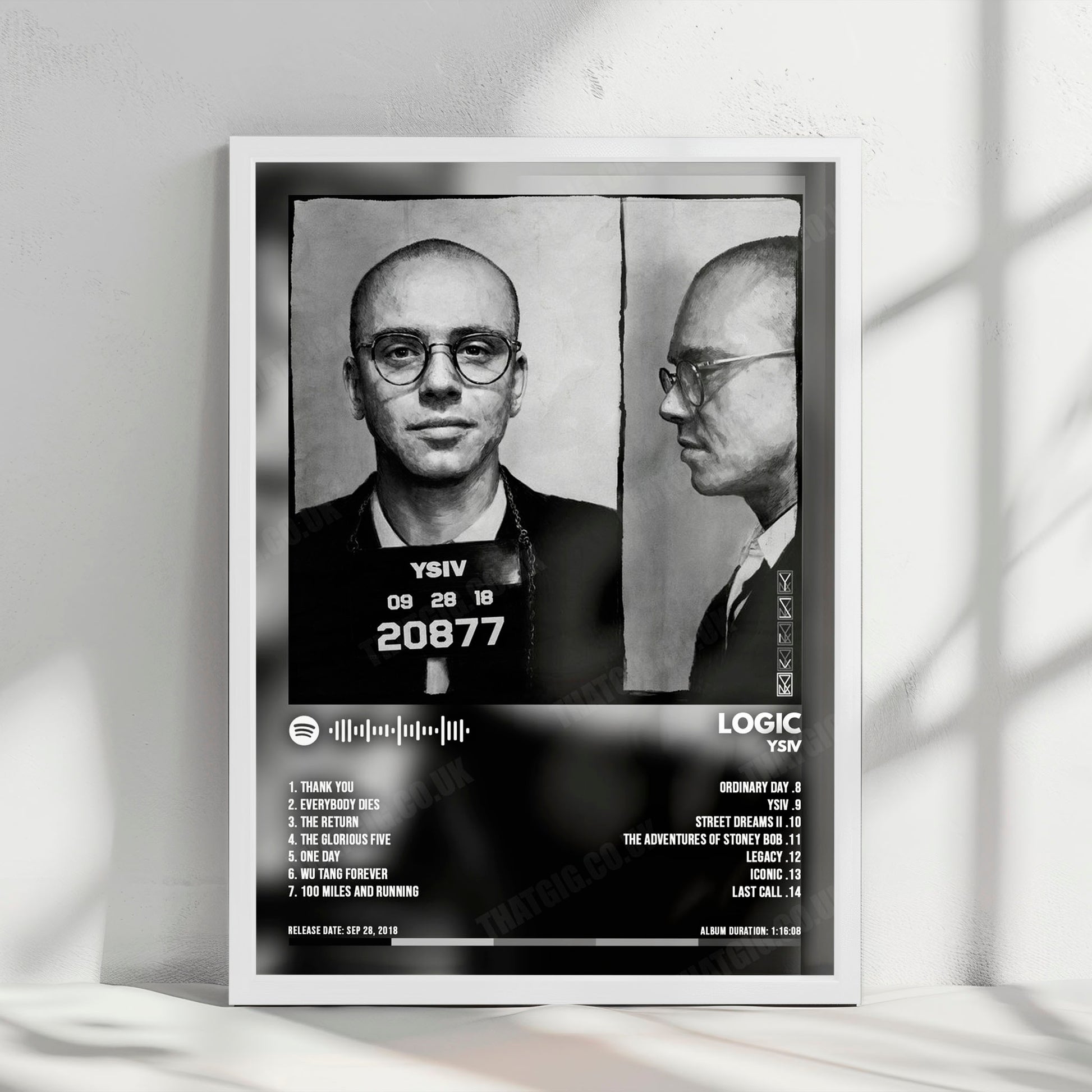 Logic "YSIV" Album Cover Poster - with Complete Tracklist