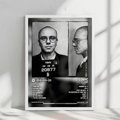 Logic "YSIV" Album Cover Poster - with Complete Tracklist