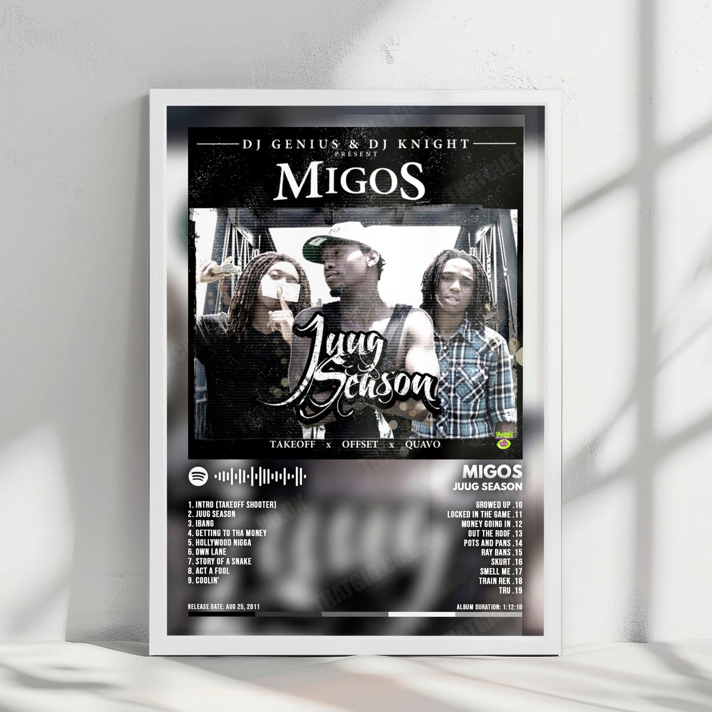 Migos "Juug Season" Album Cover Poster - with Complete Tracklist