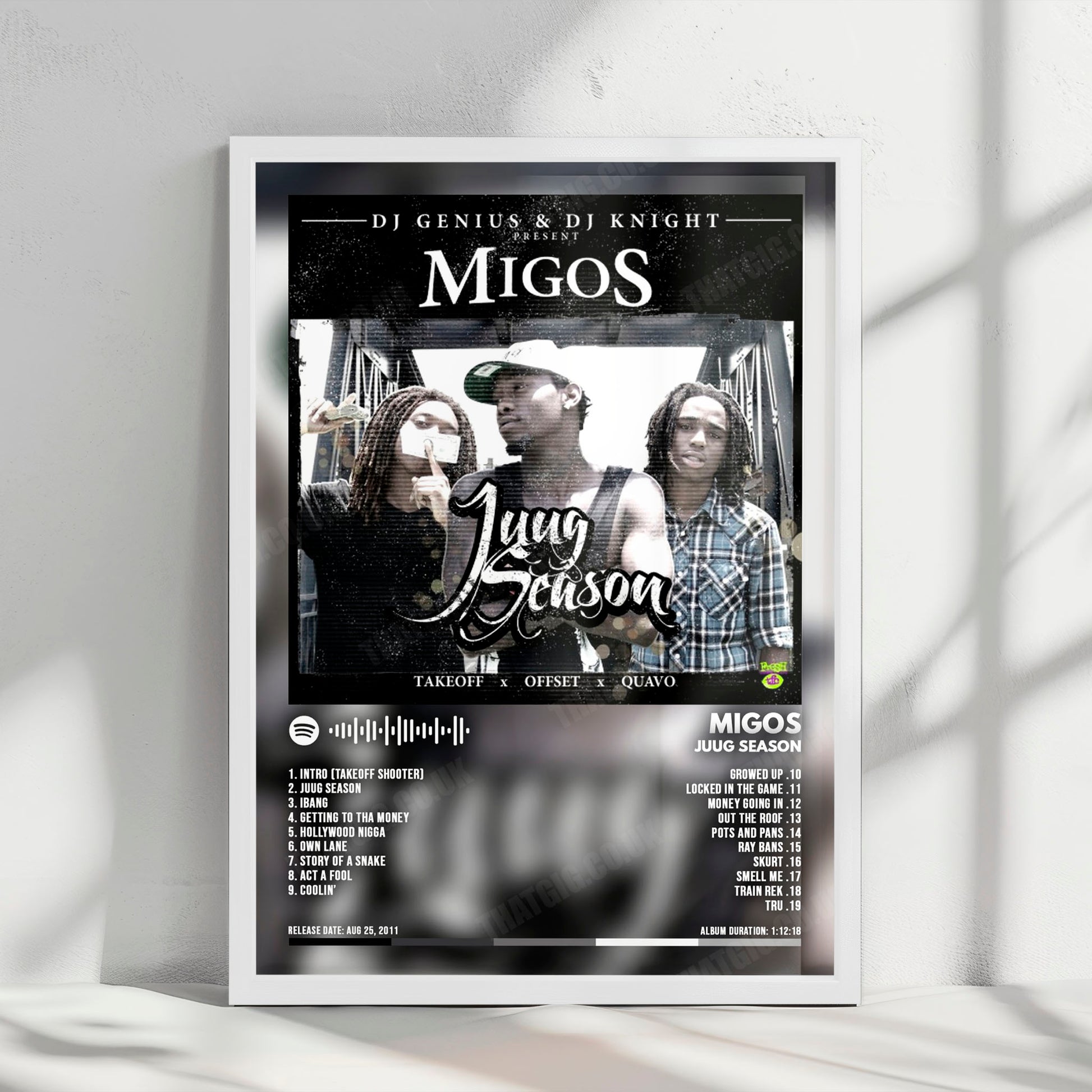 Migos "Juug Season" Album Cover Poster - with Complete Tracklist