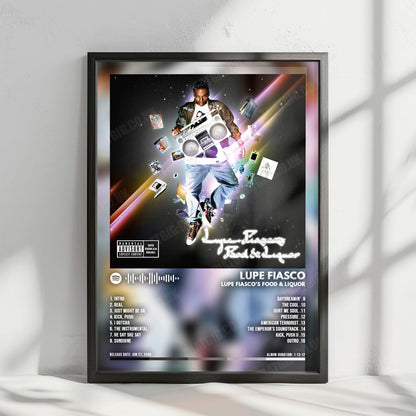 Lupe Fiasco "Lupe Fiasco's Food & Liquor" Album Cover Poster - with Complete Tracklist