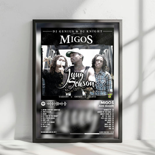 Migos "Juug Season" Album Cover Poster - with Complete Tracklist