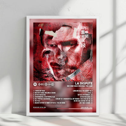 La Dispute "No One Was Driving The Car" Album Cover Poster - with Complete Tracklist