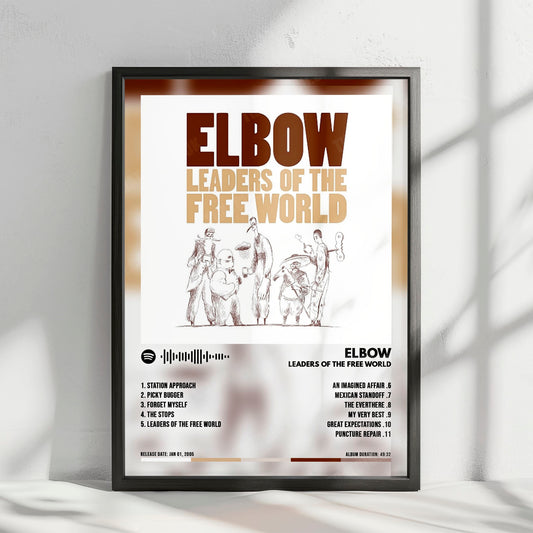 Elbow "Leaders Of The Free World" Album Cover Poster - with Complete Tracklist