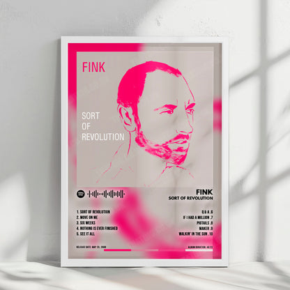 Fink "Sort of Revolution" Album Cover Poster - with Complete Tracklist