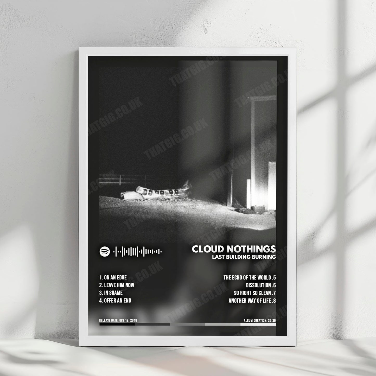 Cloud Nothings "Last Building Burning" Album Cover Poster - with Complete Tracklist