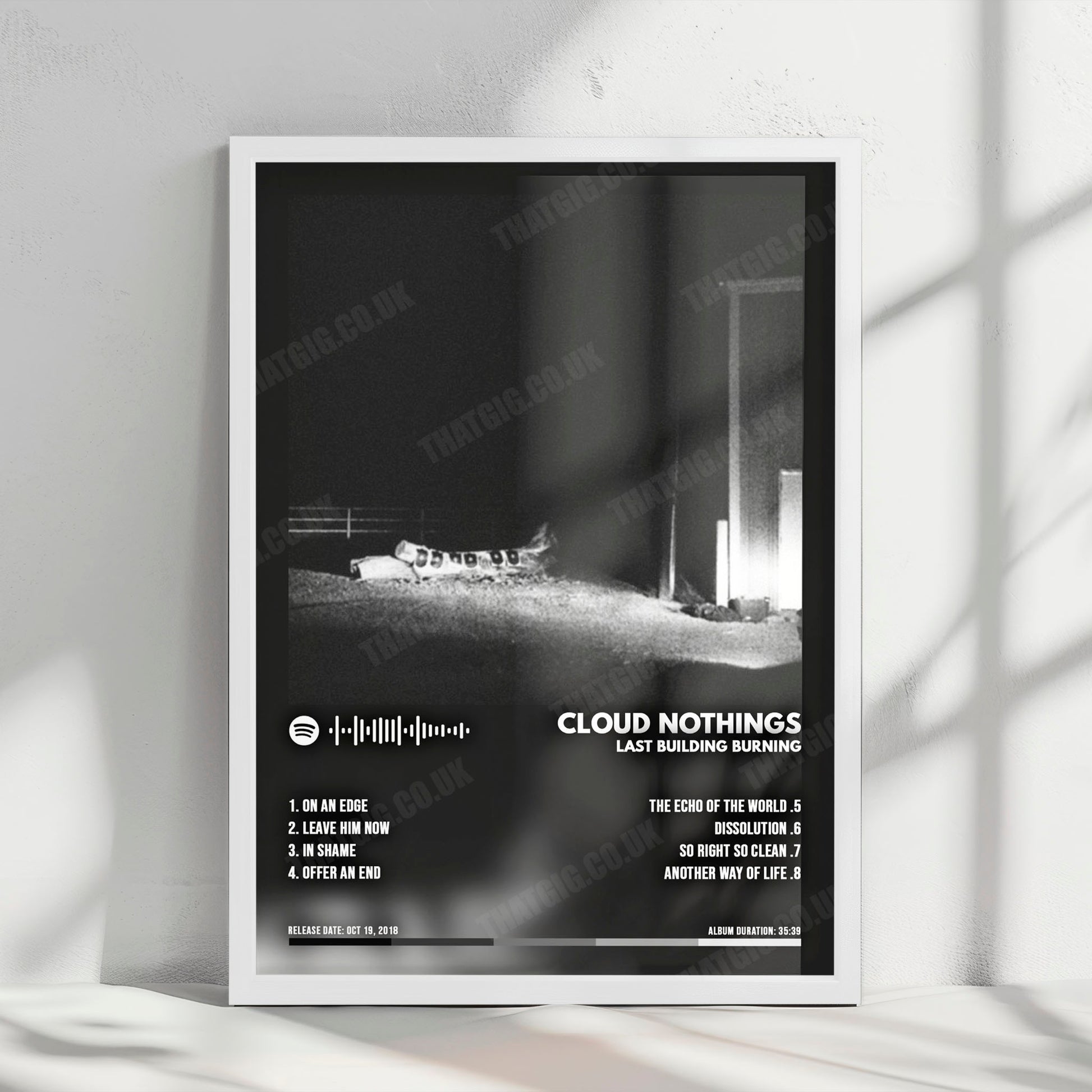 Cloud Nothings "Last Building Burning" Album Cover Poster - with Complete Tracklist
