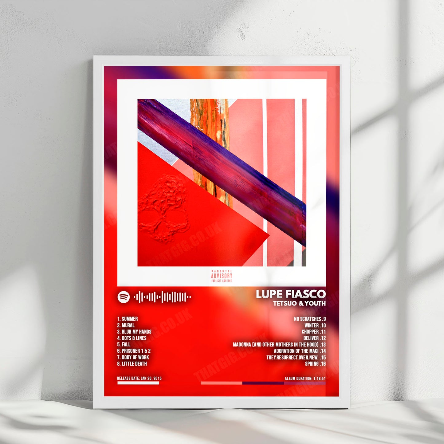 Lupe Fiasco "Tetsuo & Youth" Album Cover Poster - with Complete Tracklist