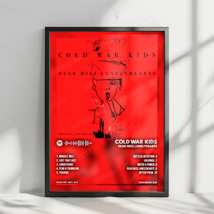 Cold War Kids "Dear Miss Lonelyhearts" Album Cover Poster - with Complete Tracklist