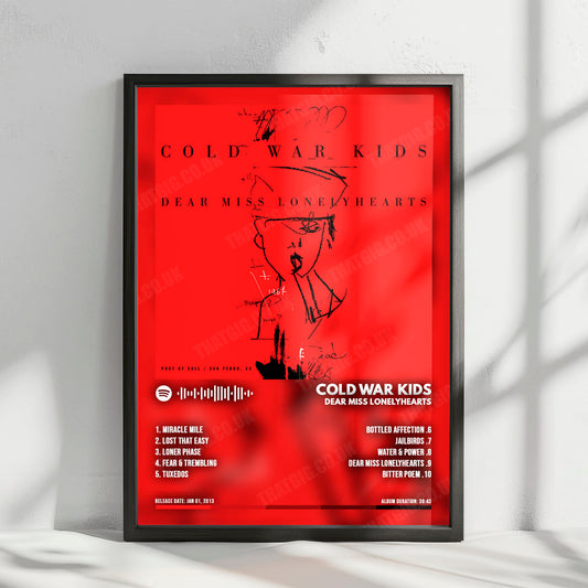 Cold War Kids "Dear Miss Lonelyhearts" Album Cover Poster - with Complete Tracklist