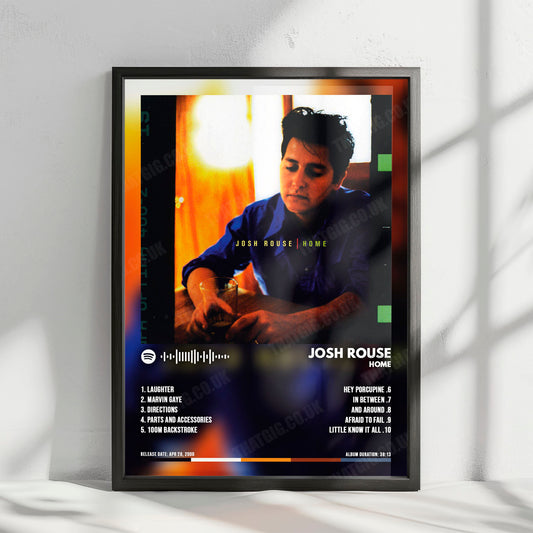 Josh Rouse "Home" Album Cover Poster - with Complete Tracklist