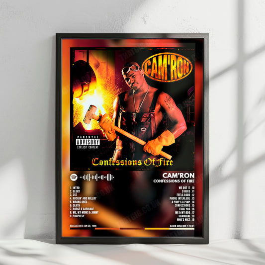 Camron "Confessions Of Fire" Album Cover Poster - with Complete Tracklist
