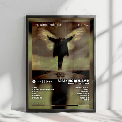 Breaking Benjamin "Phobia" Album Cover Poster - with Complete Tracklist