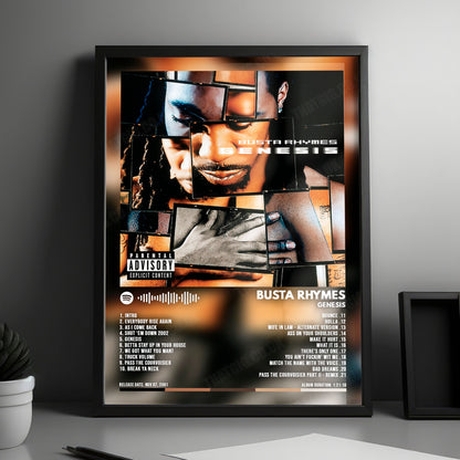 Busta Rhymes "Genesis" Album Cover Poster - with Complete Tracklist