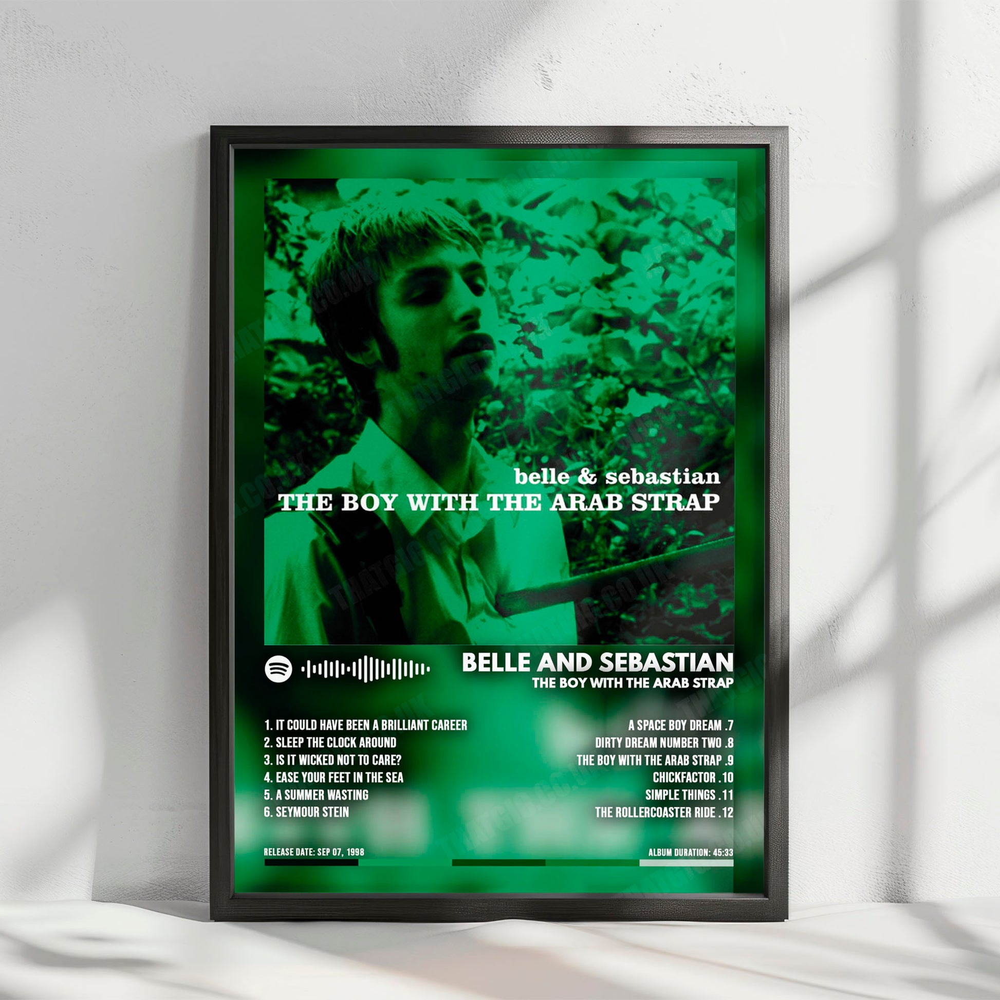 Belle and Sebastian "The Boy With the Arab Strap" Album Cover Poster - with Complete Tracklist