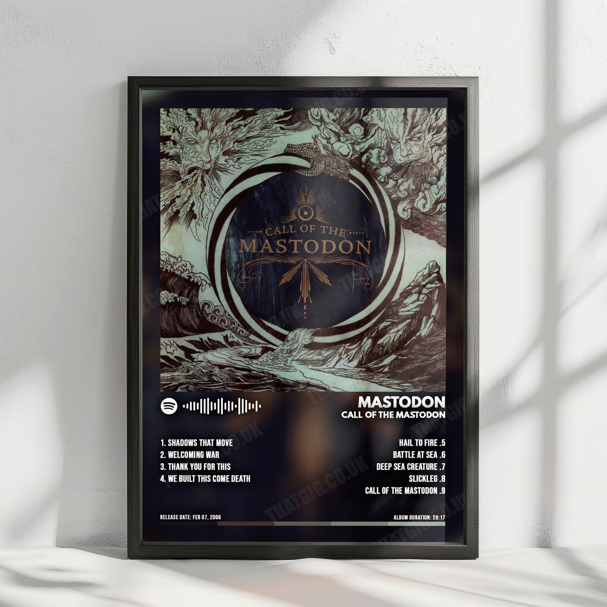 Mastodon "Call of the Mastodon" Album Cover Poster - with Complete Tracklist