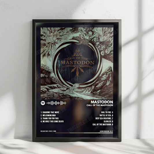 Mastodon "Call of the Mastodon" Album Cover Poster - with Complete Tracklist