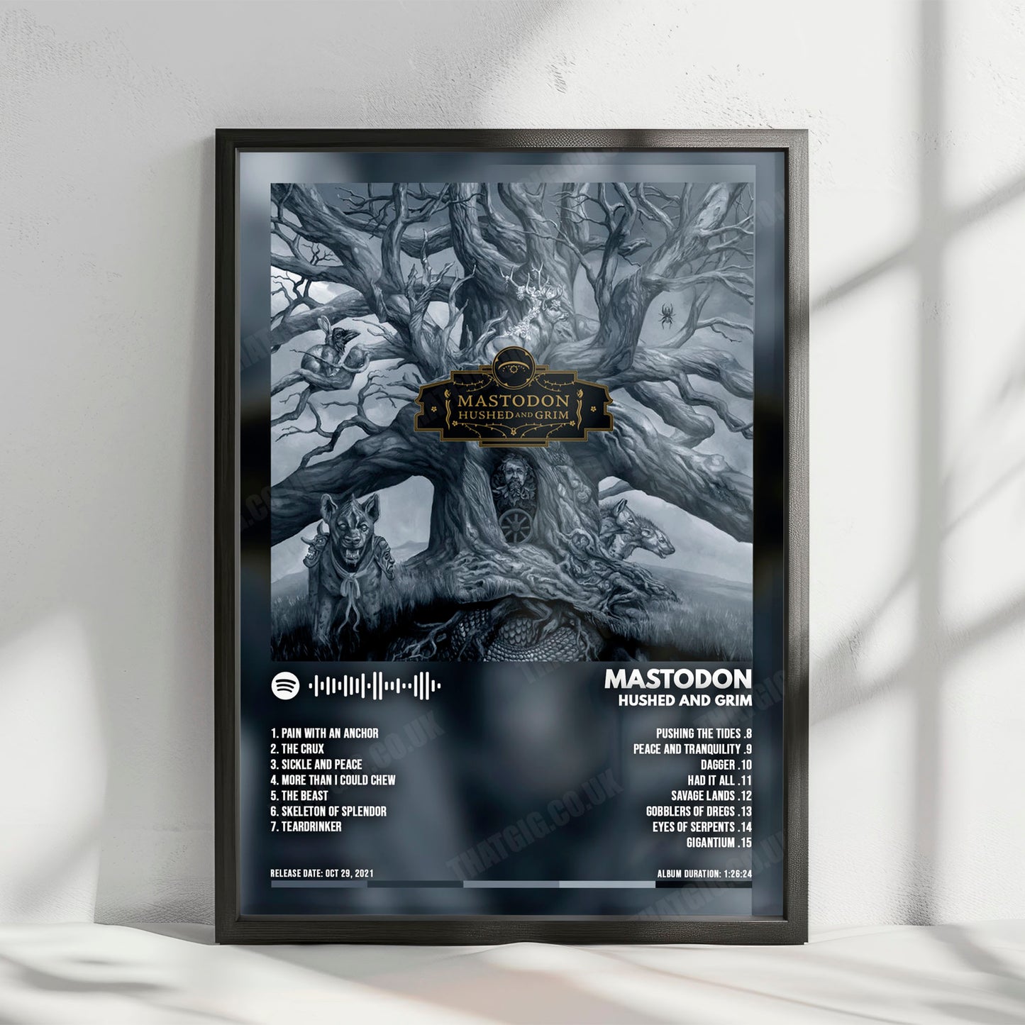 Mastodon "Hushed and Grim" Album Cover Poster - with Complete Tracklist