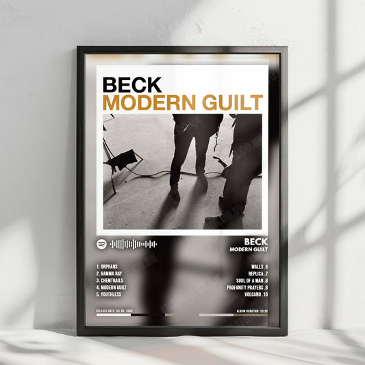 Beck "Modern Guilt" Album Cover Poster - with Complete Tracklist