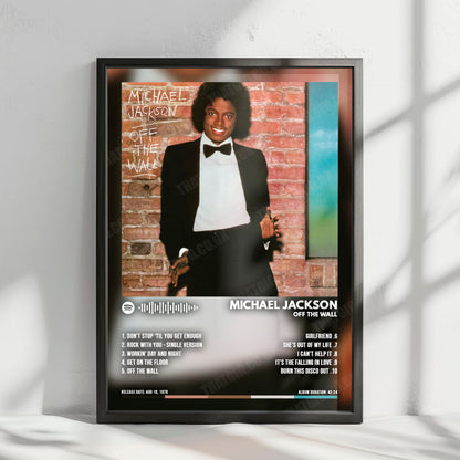 Michael Jackson "Off the Wall" Album Cover Poster - with Complete Tracklist