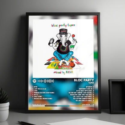 Bloc Party "Tapes" Album Cover Poster - with Complete Tracklist