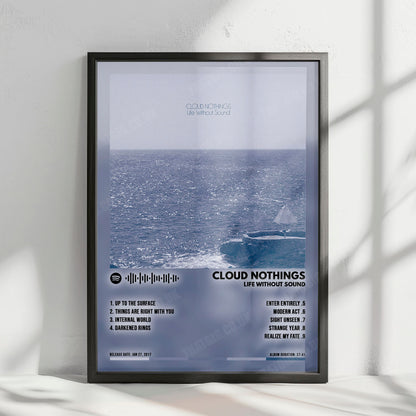Cloud Nothings "Life Without Sound" Album Cover Poster - with Complete Tracklist
