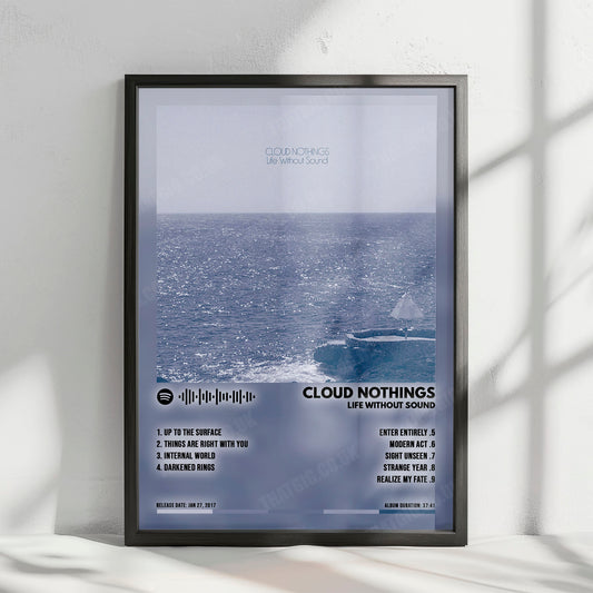 Cloud Nothings "Life Without Sound" Album Cover Poster - with Complete Tracklist
