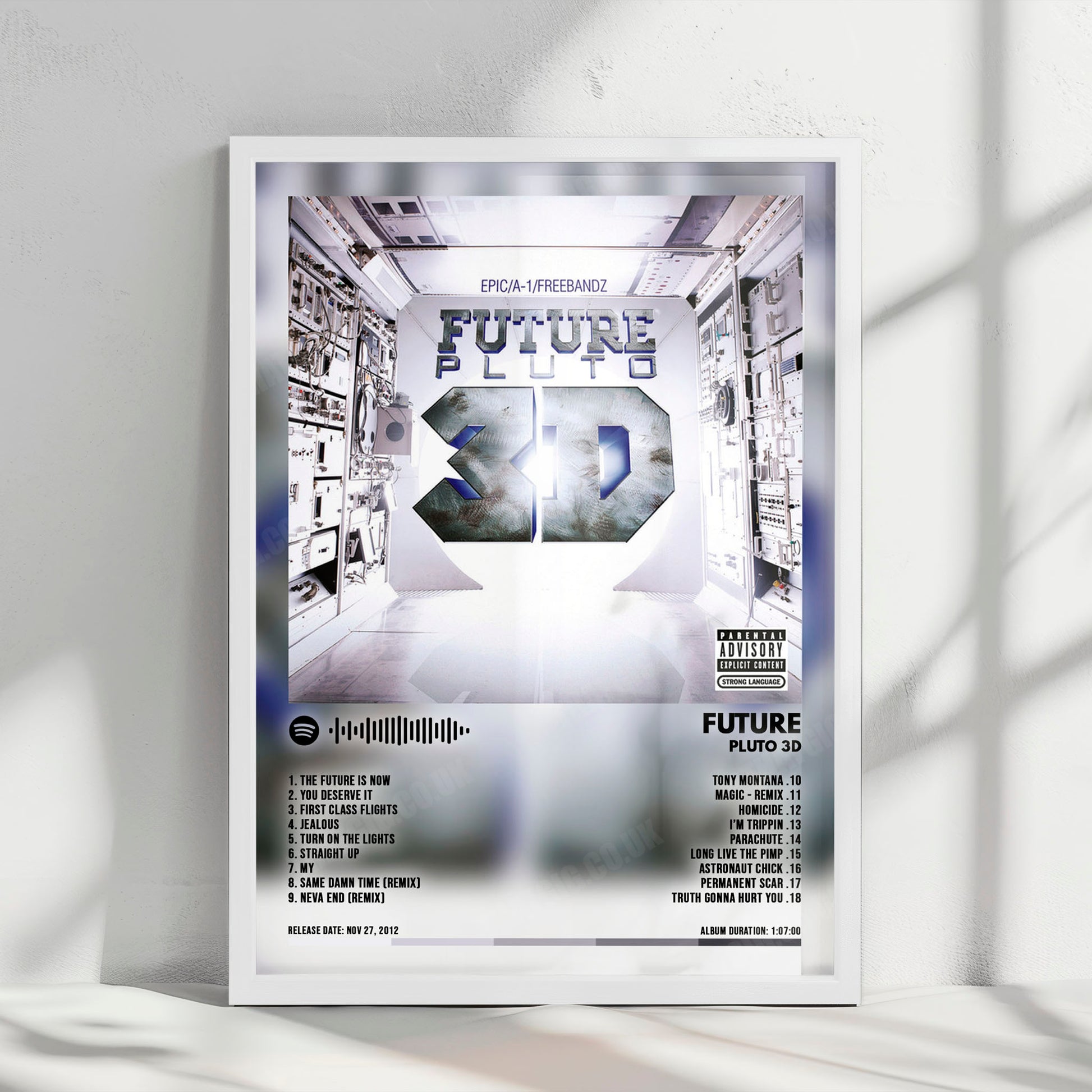 Future "Pluto 3D" Album Cover Poster - with Complete Tracklist