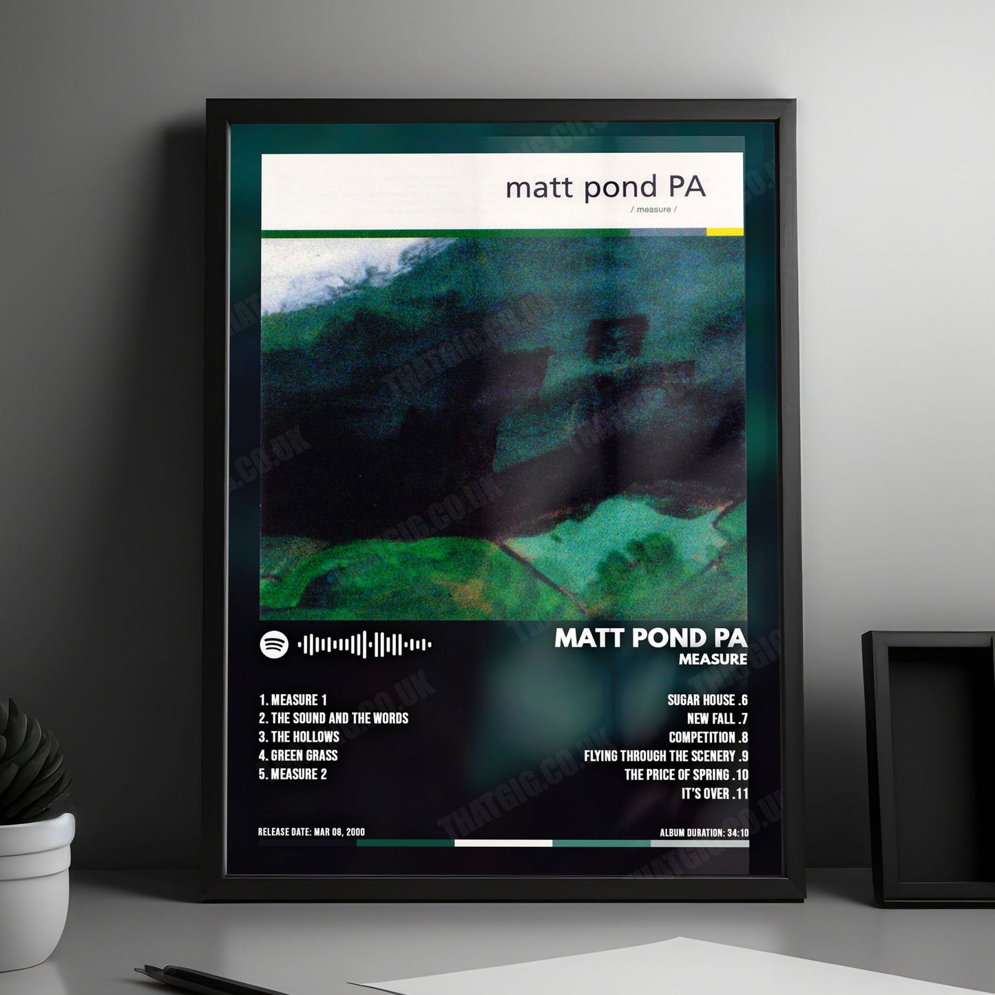 Matt Pond PA "Measure" Album Cover Poster - with Complete Tracklist