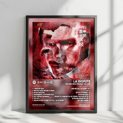 La Dispute "No One Was Driving The Car" Album Cover Poster - with Complete Tracklist