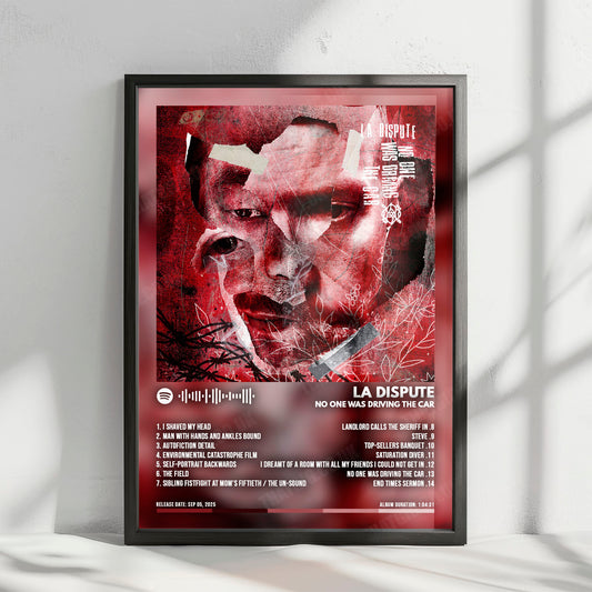 La Dispute "No One Was Driving The Car" Album Cover Poster - with Complete Tracklist
