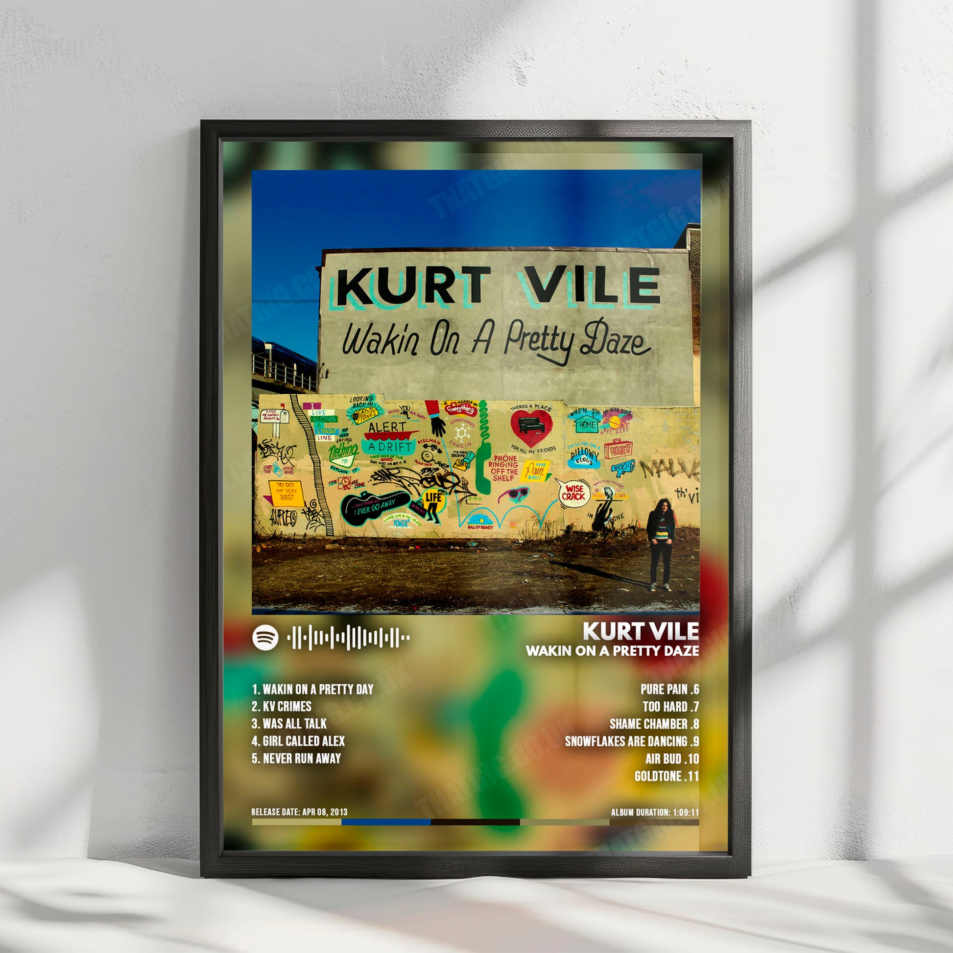 Kurt Vile "Wakin On A Pretty Daze" Album Cover Poster - with Complete Tracklist
