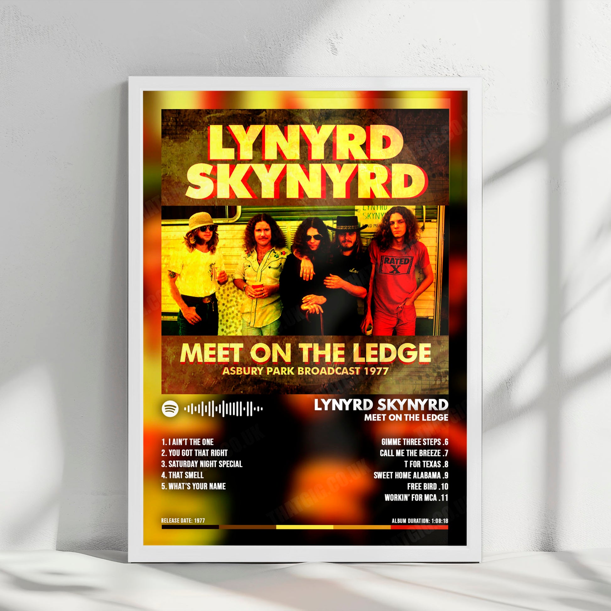 Lynyrd Skynyrd "Meet On The Ledge" Album Cover Poster - with Complete Tracklist