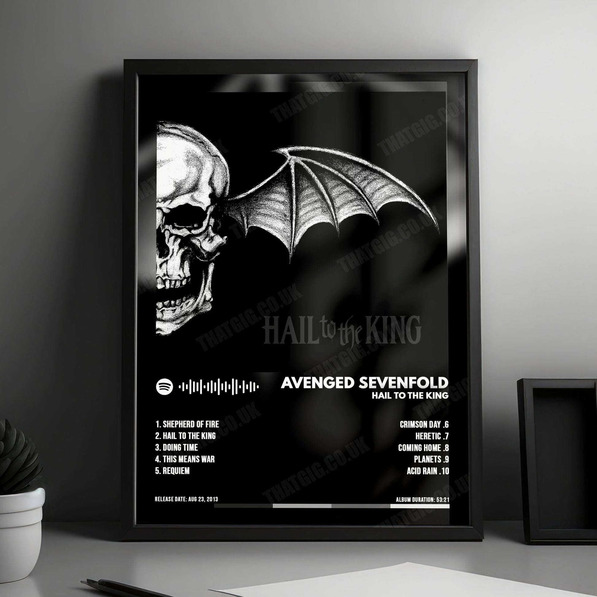 Avenged Sevenfold "Hail to the King" Album Cover Poster - with Complete Tracklist